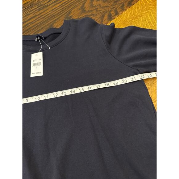 Splendid Long Sleeve Scalloped Sleeve Crew Neck Top Women XL Navy Travel NWT - Picture 7 of 11